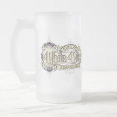  teken witte wijndag matglas bierpul (Links)