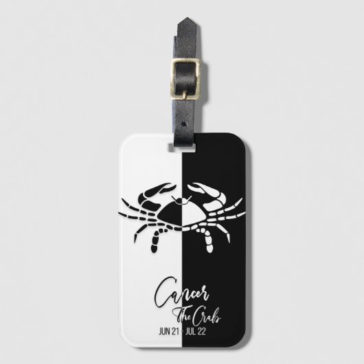 Teken Zwart en wit Bagagelabel tegen kanker (Voorkant (verticaal))