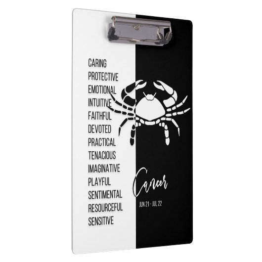 Teken zwart en wit tegen kanker klembord (Rechts)