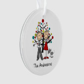 Tekenaantal combinatie met kattenacrylversiering ornament (voorkant)