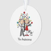 Tekenaantal combinatie met kattenacrylversiering ornament (voorkant)