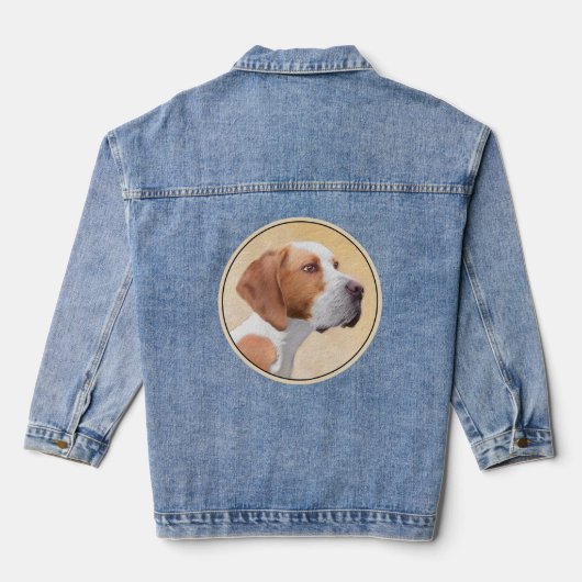 Tekenaanwijzer - Kute Original Dog Art Denim Jacket (Achterkant)