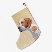 Tekenaanwijzer - Kute Original Dog Art Kleine Kerstsok (Achterkant (Hangend))