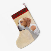 Tekenaanwijzer - Kute Original Dog Art Kleine Kerstsok (Achterkant (Hangend))