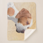 Tekenaanwijzer - Kute Original Dog Art Sherpa Deken (Voorkant)