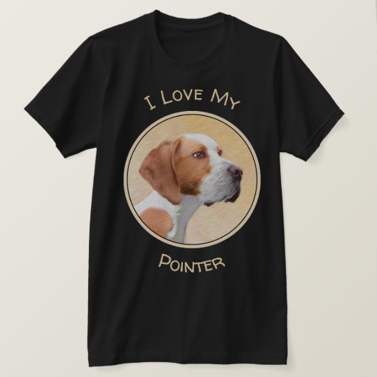 Tekenaanwijzer - Kute Original Dog Art T-shirt (Design voorkant)