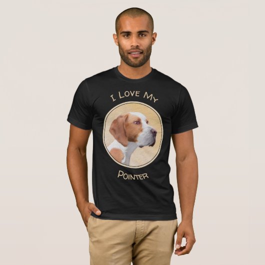 Tekenaanwijzer - Kute Original Dog Art T-shirt (Voorkant volledig)