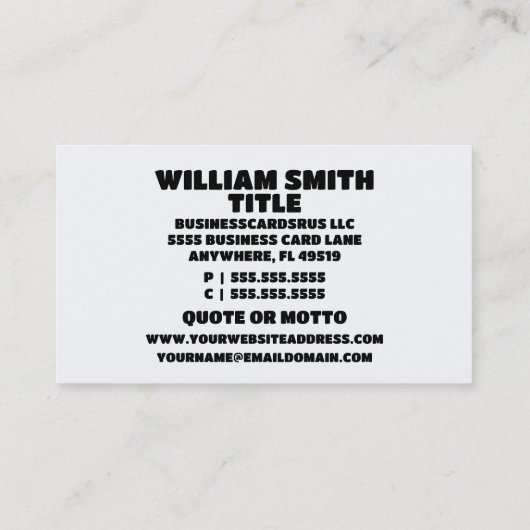 Tekenaar verfpenselen visitekaartje (Achterkant)