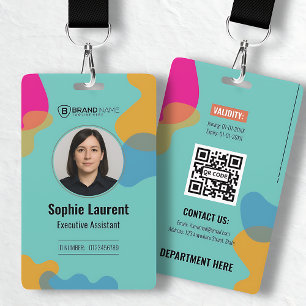 Tekenabstracte organische vormen Executive Assista Badge