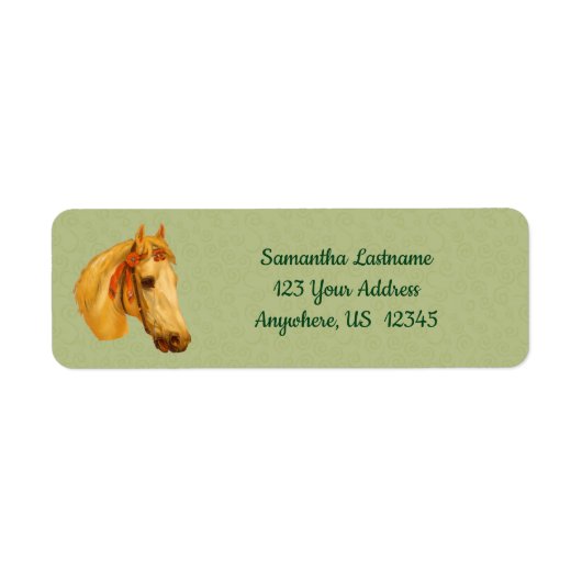 tekenadres voor kunstpaarden etiket (Voorkant)