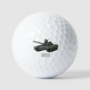Tekenafbeelding cartoon golfballen