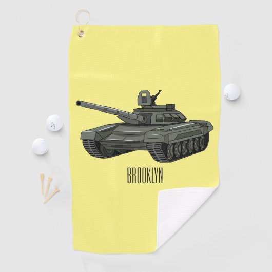 Tekenafbeelding cartoon golfhanddoek (Insitu)