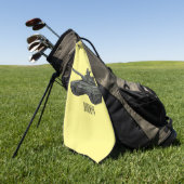 Tekenafbeelding cartoon golfhanddoek (Groen)