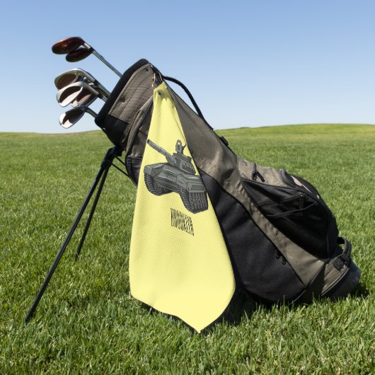 Tekenafbeelding cartoon golfhanddoek (Groen)