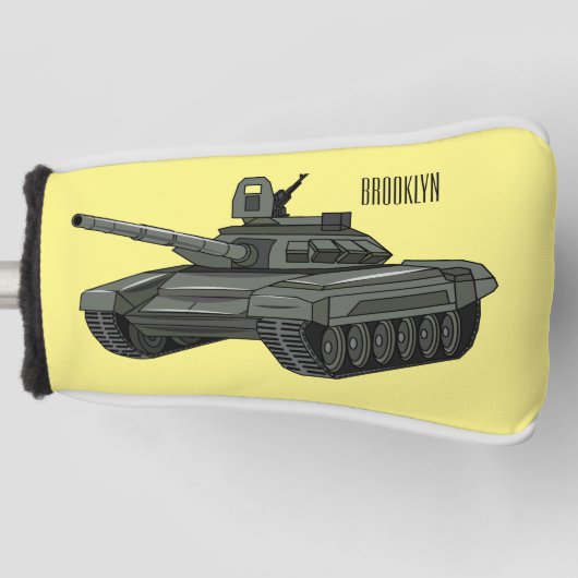 Tekenafbeelding cartoon golfheadcover (Voorkant)