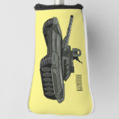 Tekenafbeelding cartoon golfheadcover (Draai 90)