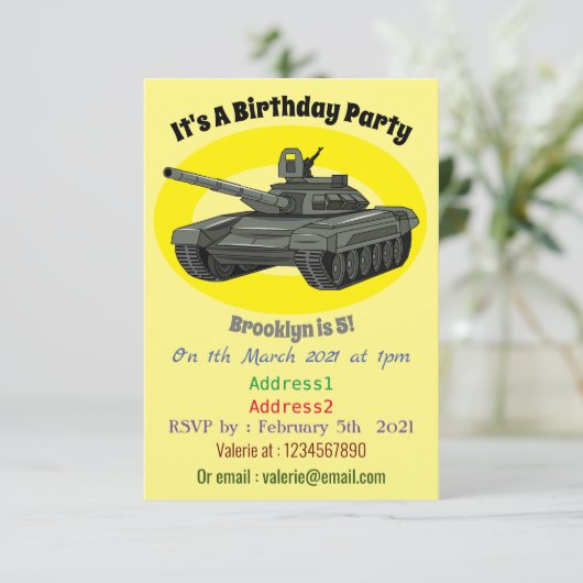 Tekenafbeelding cartoon kaart (Staand voorkant)