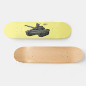 Tekenafbeelding cartoon persoonlijk skateboard (Horizontaal)