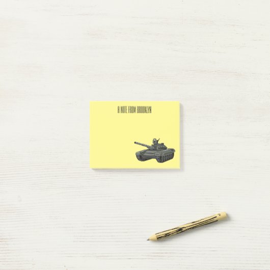 Tekenafbeelding cartoon post-it® notes (Op bureau)