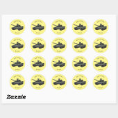 Tekenafbeelding cartoon ronde sticker (Vel)