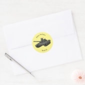 Tekenafbeelding cartoon ronde sticker (Envelop)