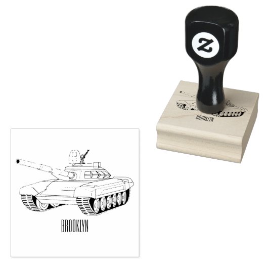 Tekenafbeelding cartoon rubberstempel (Gestempeld)