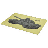 Tekenafbeelding cartoon snijplank (Hoek)