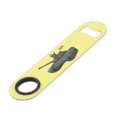 Tekenafbeelding cartoon speed flessenopener (Voorkant Gekanteld)