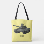 Tekenafbeelding cartoon tote bag (Achterkant)
