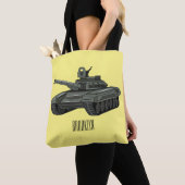 Tekenafbeelding cartoon tote bag (Dichtbij)