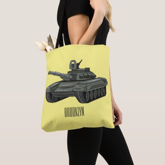 Tekenafbeelding cartoon tote bag (Dichtbij)