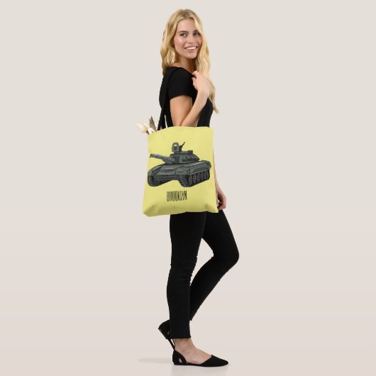 Tekenafbeelding cartoon tote bag (Op model)