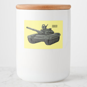 Tekenafbeelding cartoon voedselcontainer etiket