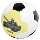 Tekenafbeelding cartoon voetbal (Drie kwart)