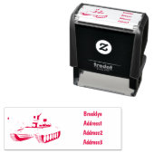 Tekenafbeelding cartoon  zelfinktende stempel (In situ)