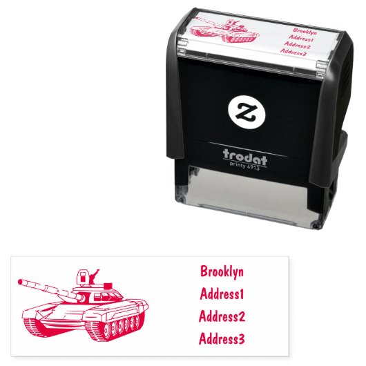 Tekenafbeelding cartoon  zelfinktende stempel (In situ)