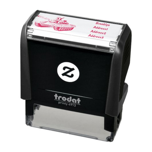 Tekenafbeelding cartoon  zelfinktende stempel (Product)