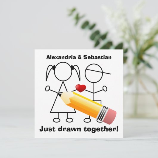 Tekenafbeelding in combinatie met partij bij het h kaart (Staand voorkant)