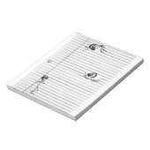 Tekenafbeelding van spionnen en spionage op lijnen notitieblok (Linkerzijde)