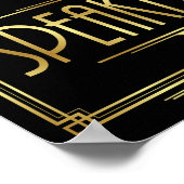 Tekenafdruk Art Deco SPEAKEASY Poster (Hoek)