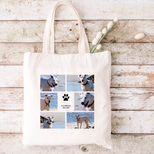 Tekenafdrukken - Dog Photo Collage Tote Bag