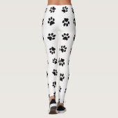 Tekenafdrukken KunstLeggings / Zwart-wit Leggings (Achterkant)