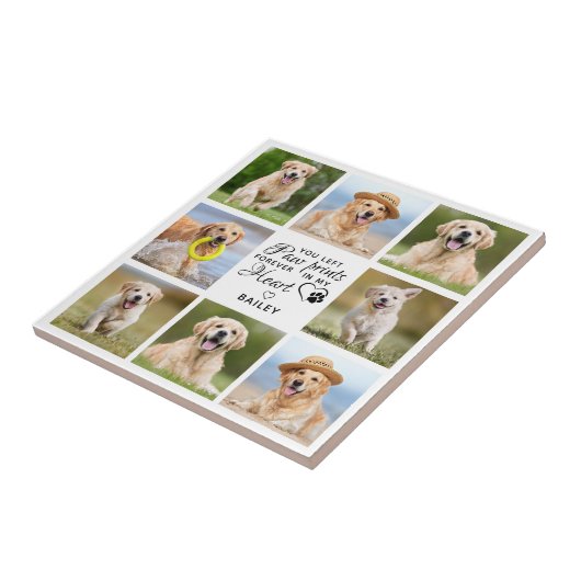 Tekenafdrukken op de foto van mijn hoofdfoto tegeltje (Zijkant)