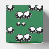 Tekenafdrukken op groen bedankdoosjes (Bovenkant)