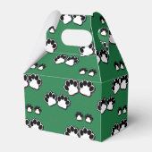 Tekenafdrukken op groen bedankdoosjes (Voorkant Zijde)