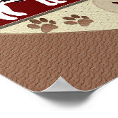 Tekenafdrukken op mijn hart - Dog Memorial Poster (Hoek)