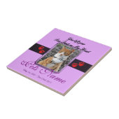 Tekenafdrukken op mijn hart - Mauve Tegeltje (Zijkant)