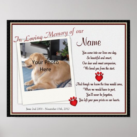 Tekenafdrukken op mijn hartstikke gedenkteken - ho poster (Voorkant)