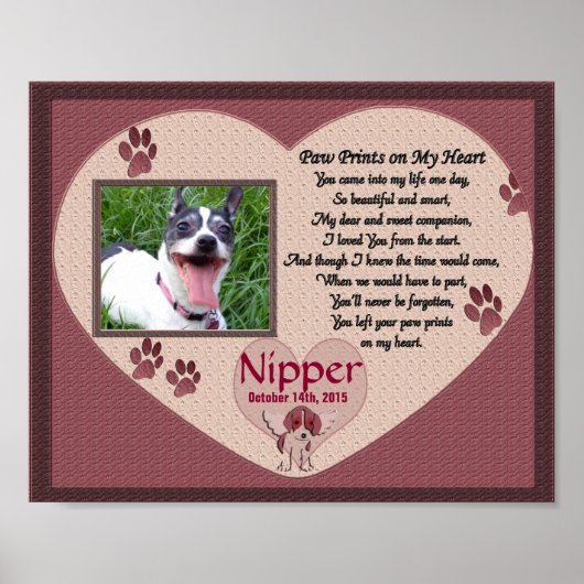 Tekenafdrukken op mijn hartstikke hond poster (Voorkant)