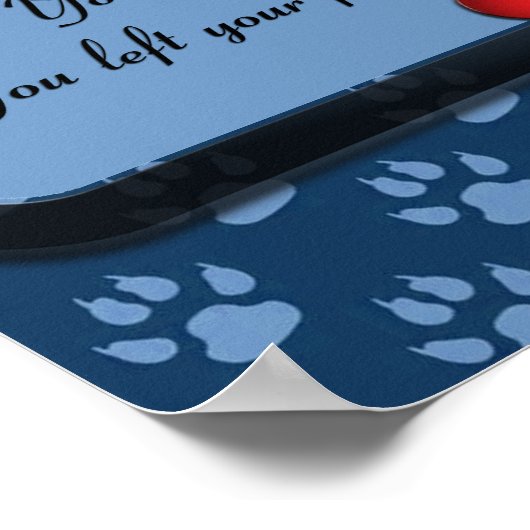 Tekenafdrukken op mijn hoofdpostcode poster (Hoek)